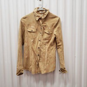 Jakett... etc. Button Down Leather Jacket Sz XS